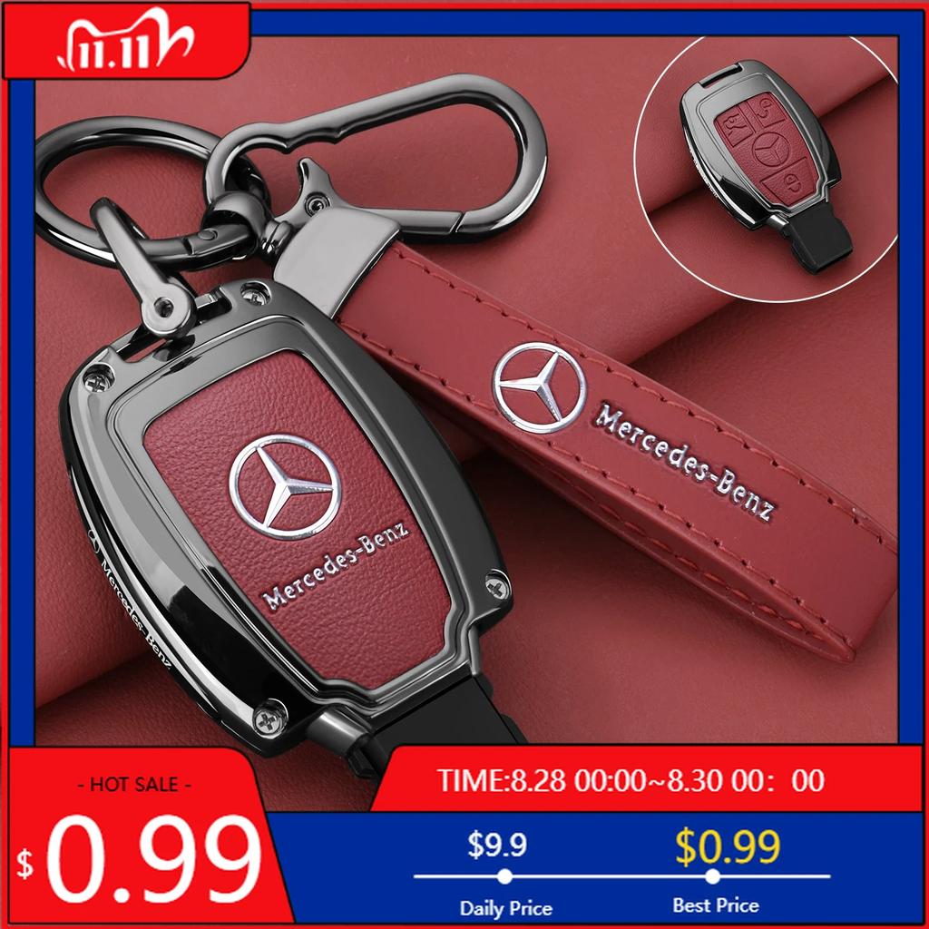 GLC GLB Leather Car Remote Key Case Cover Holder Shell Fob for Mercedes Benz A B C E GL S GLA GLK CLS Class AMG W204 W205 W212