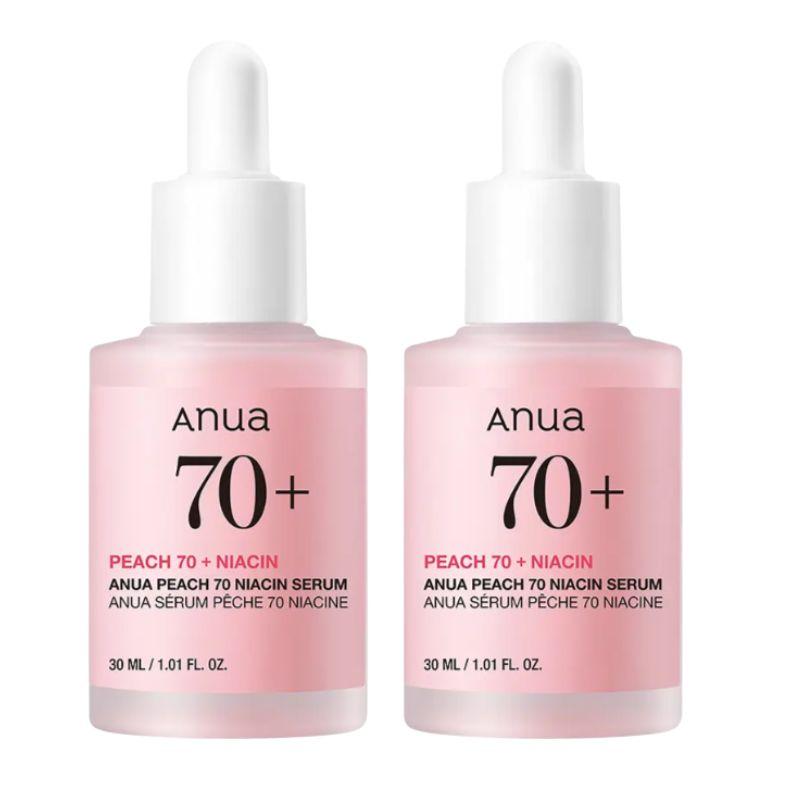 ANUA Peach 70 Niacinamide Brightening Serum 30ml Double Set (2pcs) 1