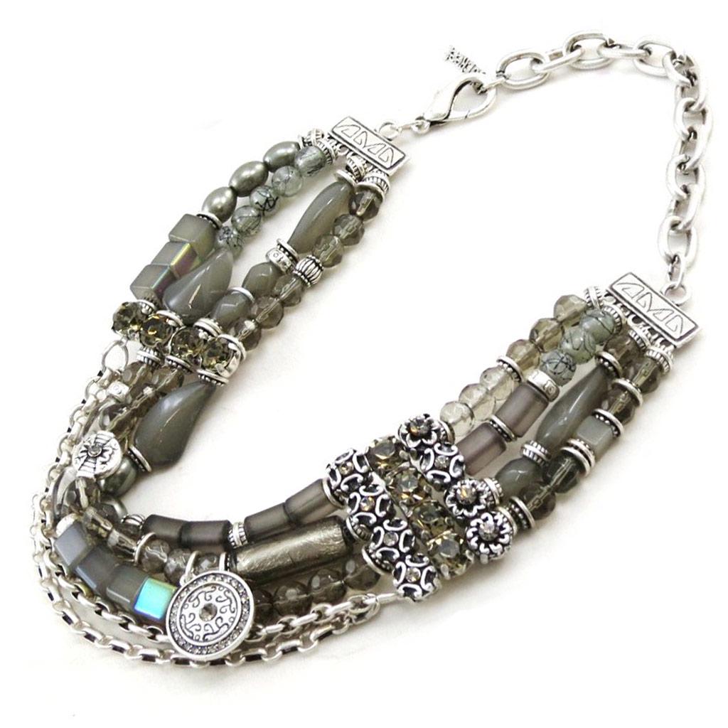 Les Trésors De Lily [E2489] - Ras de Cou Créateur 'Anastacia' Gris