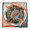 70x70cm Nylon Square Scarf Women Vintage Print Lightweight Accessory Office Casual Hair Styling