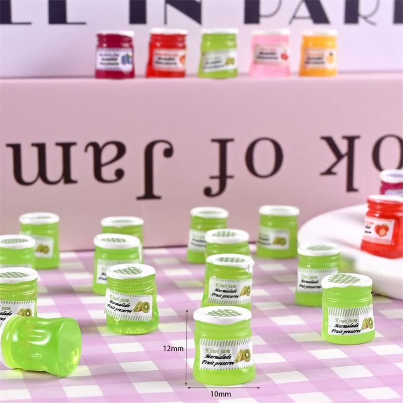 

12 шт. Ляльковий будиночок 1:12 Мініатюрна Імітація Модель Банки з Джемом Харчова Іграшка Домашні Прикраси Аксесуари для Лялькового Будиночка Дитячі Іграшки для Імітації Подарунки зелений