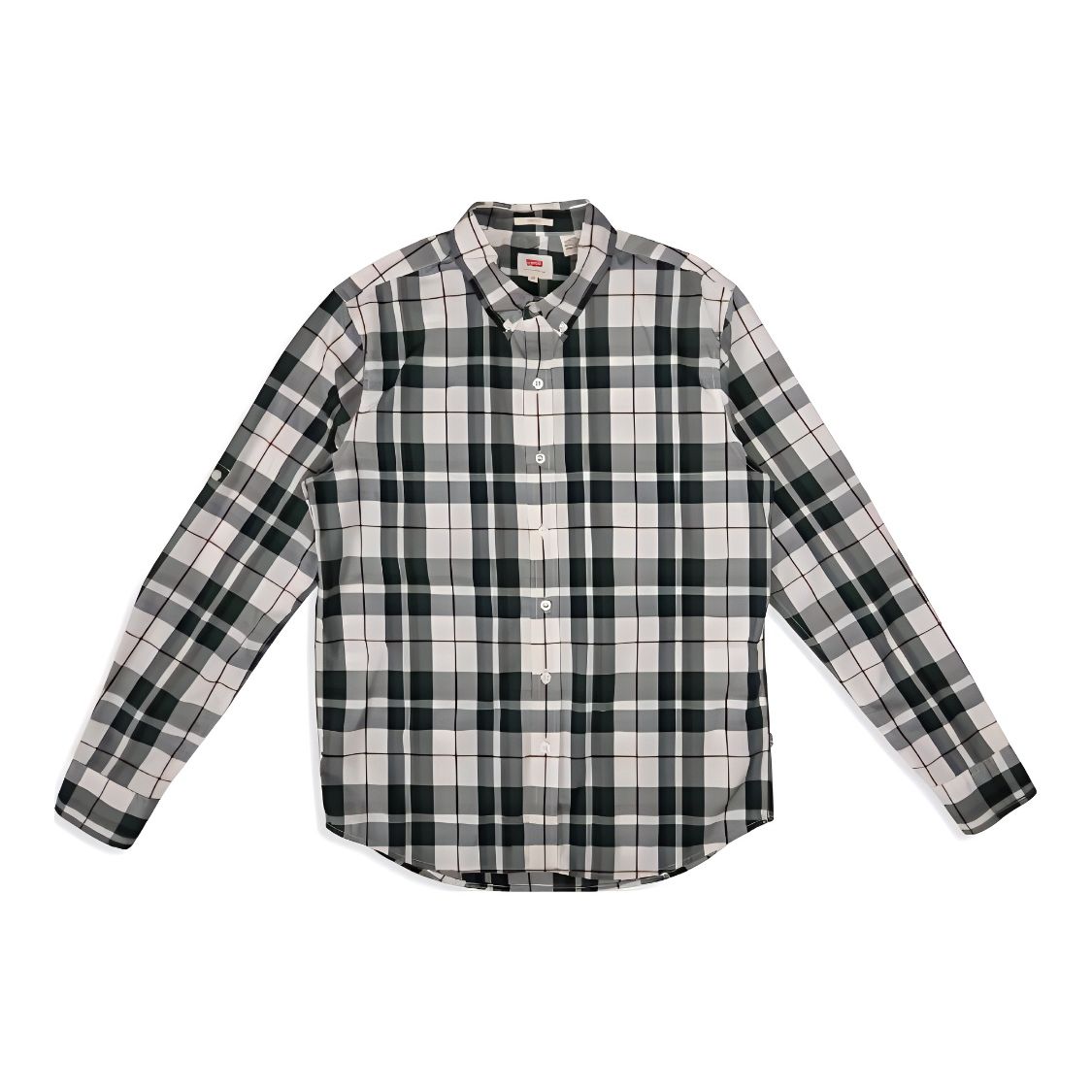 

Рубашка мужская Levis в клетку с цветными блоками, с длинным рукавом, зеленая 35616-0013 S