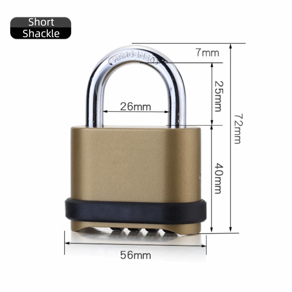 Zinc Alloy Combination Padlock Rustproof Padlock Hardware No Key Code Lock  Indoor Outdoor Use