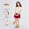 Blouse en coton à manches bouffantes florales pour filles Yuan Yuan Princess