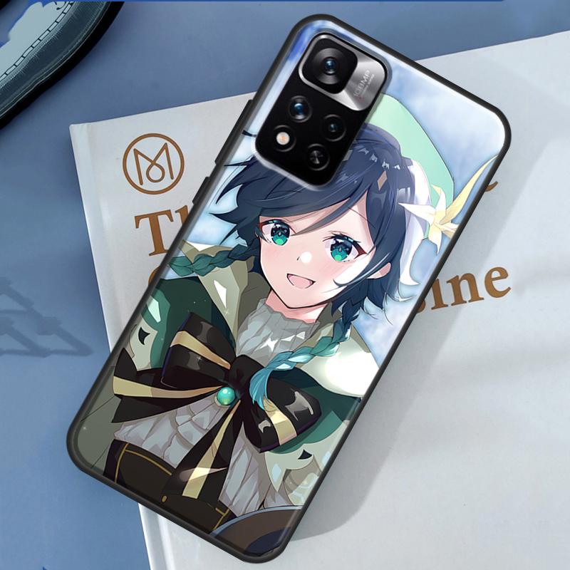 Genshin Impact Venti Case For Xiaomi Redmi Note 13 12 11 9 10 14 Pro 9S 10S 11S 12S Redmi 14C 10C 12C 13C Cover