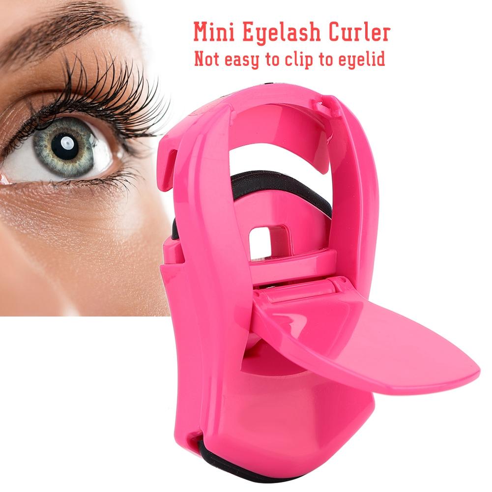Mini Eyelash Curler Eye Lash Curler Lashes Curling Makeup Eyelashes Tools (Rose Red)