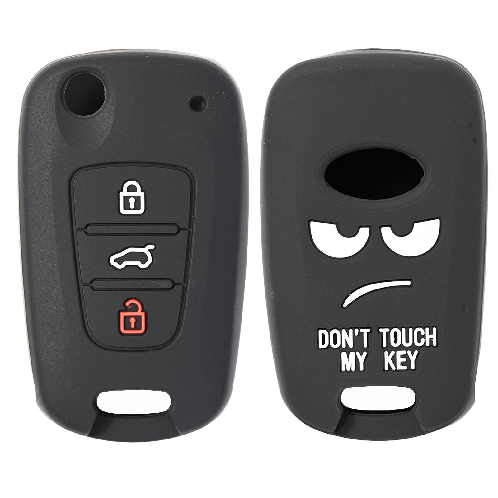 

Силиконовый чехол для ключей с 3 кнопками, держатель для Kia Rio Venga Sorento Ceed Sportage Soul Optima Picanto 2009 2010 2011 чёрный