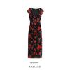 Kaslead New Arrival Women's Clothing Fashion Style Fashion Slim Looking Sexy Flowers Silm Sleeveless Dress