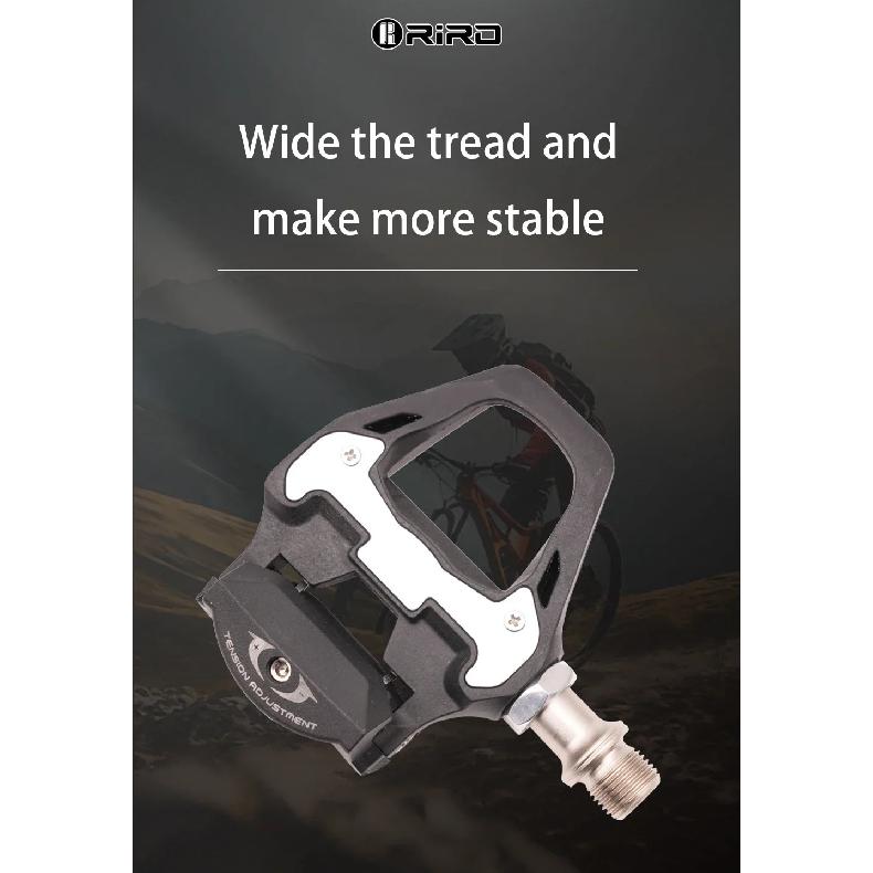 RIRO automatic road bike pedals Self-Locking nylon pedals with Cleat For Shimano SPD System black ultralight road bike pedals