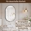 60×90cm Arch Wall Mirror with Black Aluminum Frame – HD Copper-Free Silver Mirror, Vertical or Horizontal Hanging Decorative Mirror