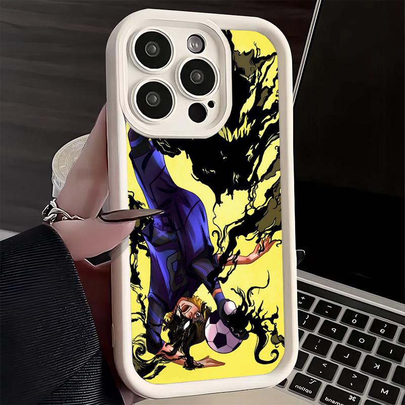 Phone Case for iPhone 17 Air 16E 15 16 Pro Max Blue L-Lock Bachira Meguru Cover 14 Plus 13 12 Mini Soft Shell Silicone Fundas