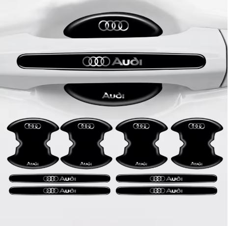 8pcs Car Door Handle Bowl Anti Scratch Stickers Anti-collision Auto Protective Film For qwe2 A3 A4 A5 A6 A7 A8 Q3 Q5 Q7 S3 Decal