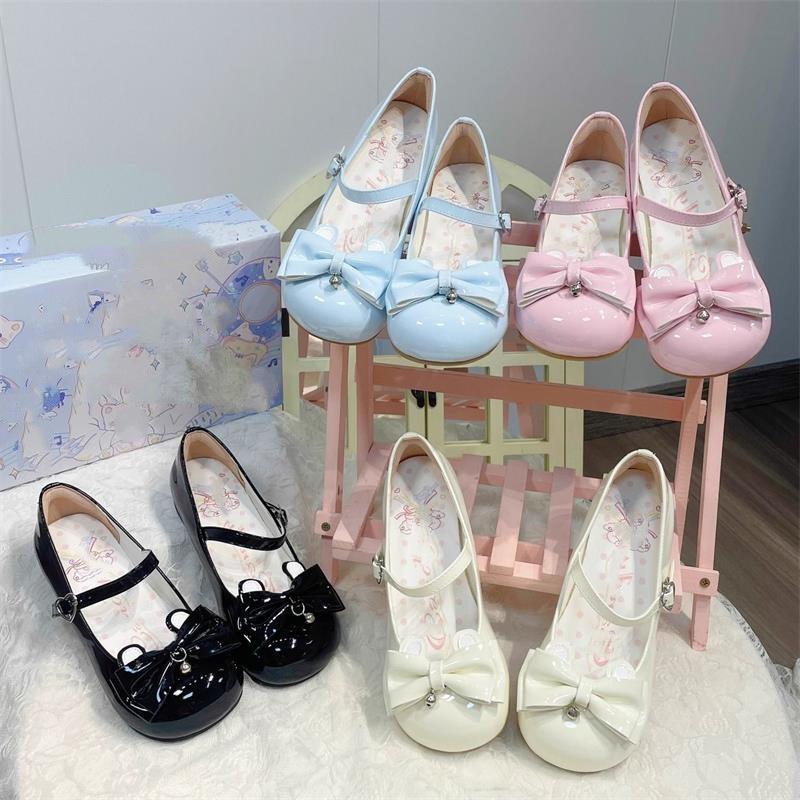 Sweet and Cute Bow Lolita Lolita Shoes 2025 New Summer Daily Versatile Mary Jane Small Leather Shoes