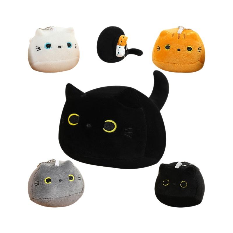 Black Cat Throw Pillow Plush Doll Kitten Doll Doll Cat Pendant Mother And Child Cat