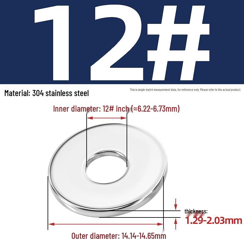

304/316 Stainless Steel Flat and Round Washers - American and British Standards