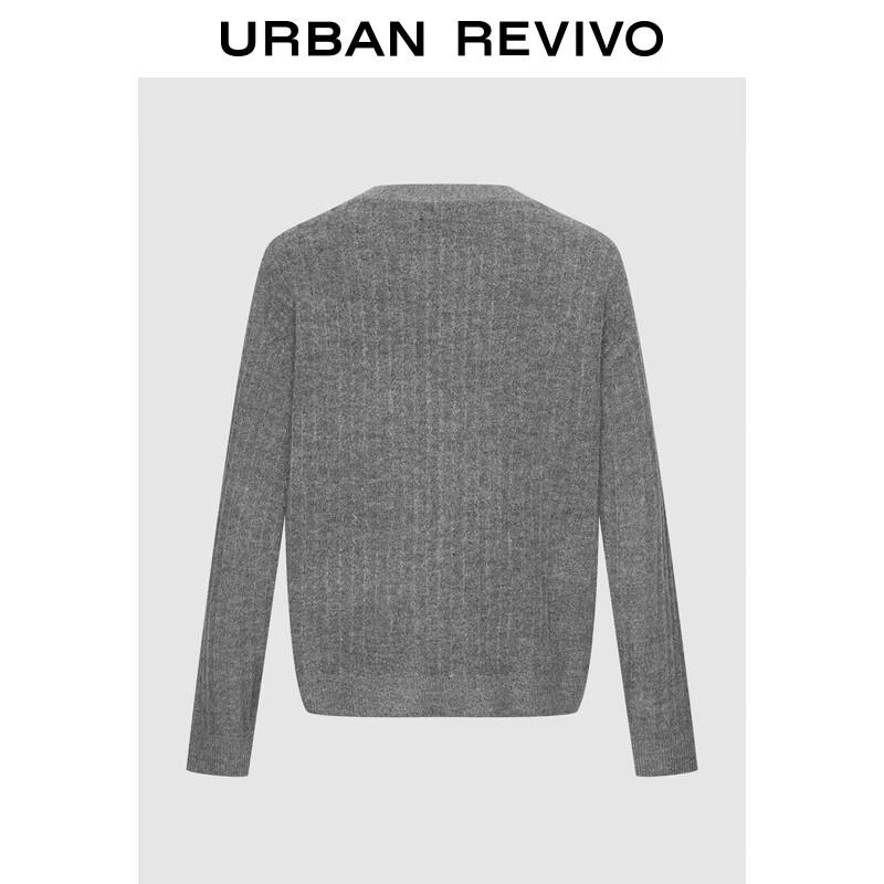 UR Men s 2025 Autumn Embroidered V-Neck Knit Cardigan UUV950006 XS