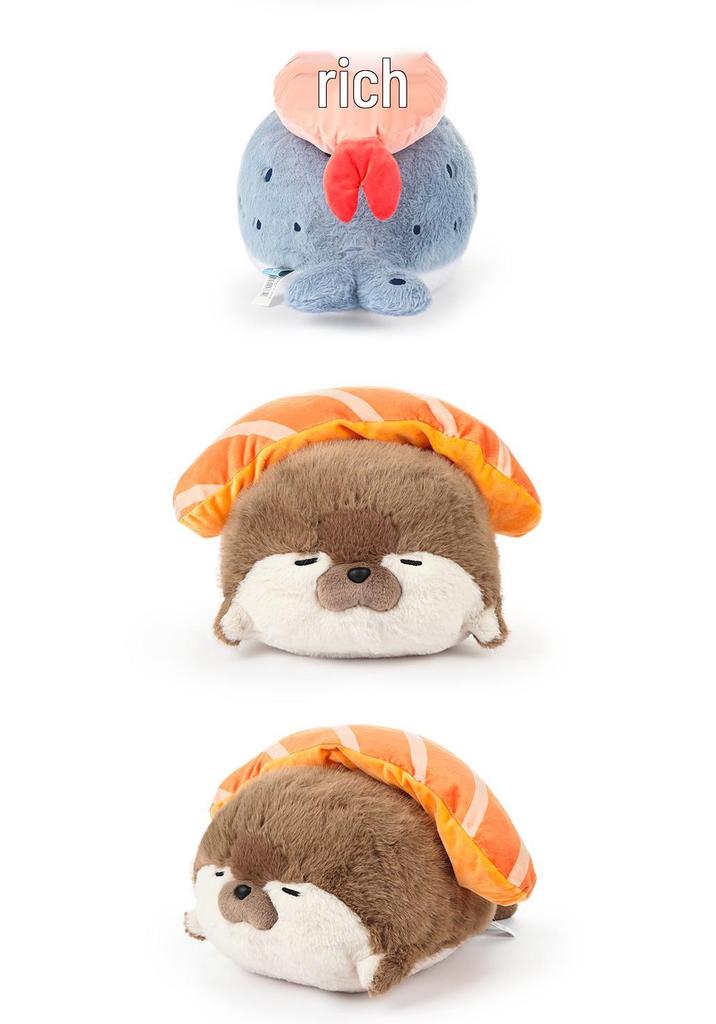 Duo Ai Sushi Otter Plush Toy: Soft Hugging Pillow Cushion Gift for Boyfriend/Girlfriend