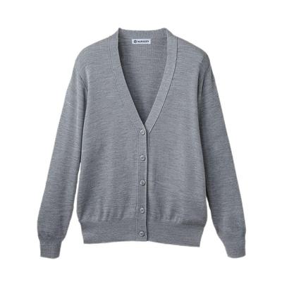 Kinderwolle-Mischung Regular Perfekt für und Größe Melange 127428A Damen-Strickjacke, Länge, Anti-Pilling, Waschbar, Warm, Pendeln, Büro, Uniformen,