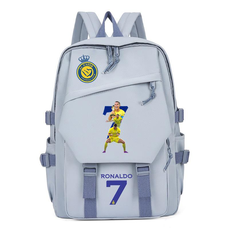 Football Star Ronaldo Surrounding Cr7 Printing Student Schoolbag Trend Backpack To Reduce The Burden And Large Capacity