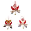 3 Pcs Christmas Bells Santa Pendant Hanging Ornament Christmas Tree Decoration Holiday Party Decoration