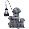 JYL TS/112,Resin Cement Color Dog Solar Outdoor Light Statue for Villa Sculpture Corridor Lamp