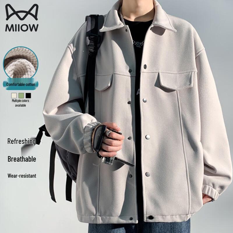 

MiiOW Men s Casual Lapel Jacket L