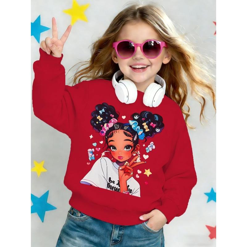kids Crewneck Sweatshirt, Comfort Long Sleeve Pullover Versatile Spring Autumn Casual Top