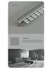 Double Track Silent Glider Curtain Rail, Aluminum Alloy, Top Mount