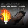 LED Flame Lamp Visual Effect Plug-and-Play Flameless Stunning Energy-saving Glare Free Decorative Compact
