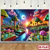 2D Plane, 1-piece Vintage Video Game Celebration Banner, Suitable for Birthdays and Game Events