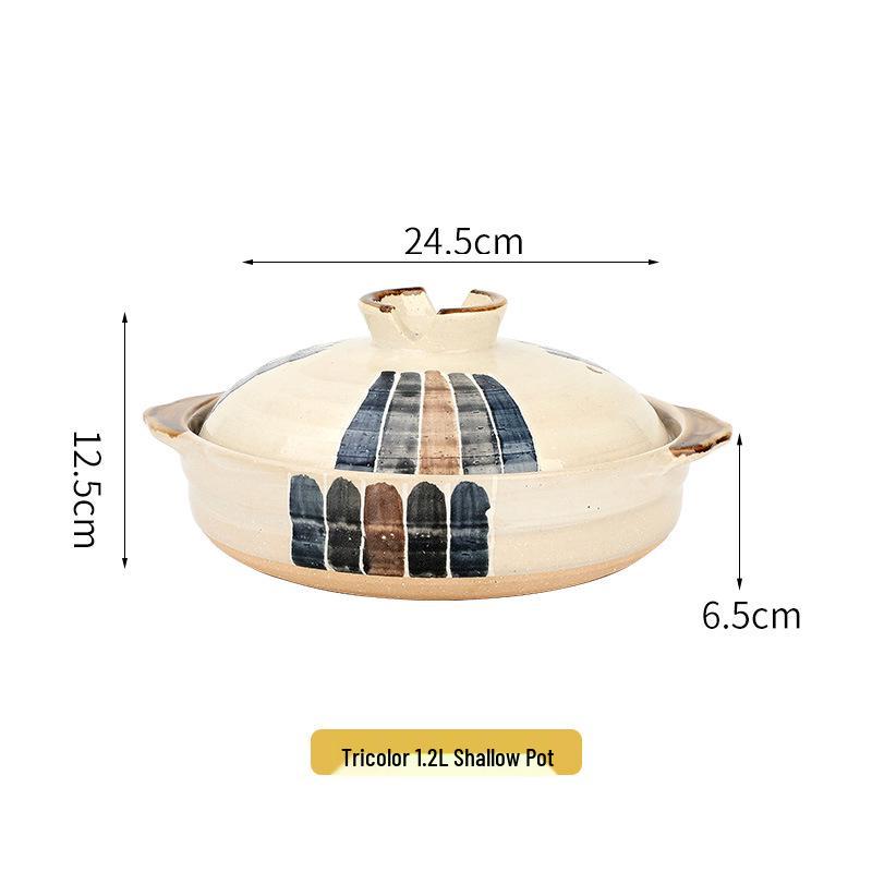 Bao Yi High-Temperature Japanese Ceramic Clay Soup Pot for Gas Stove