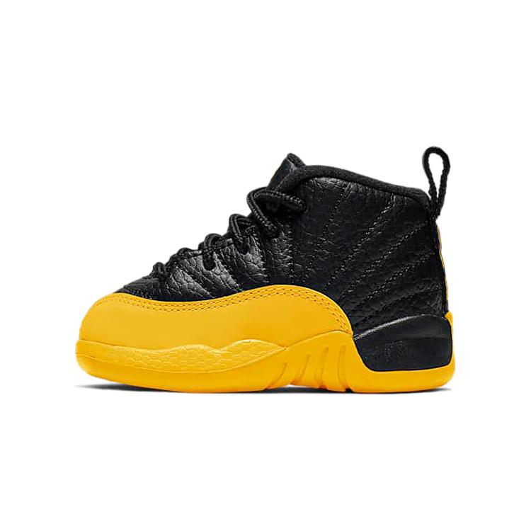 

New Jordan 12 Retro Black University Gold TD 850000-070 21