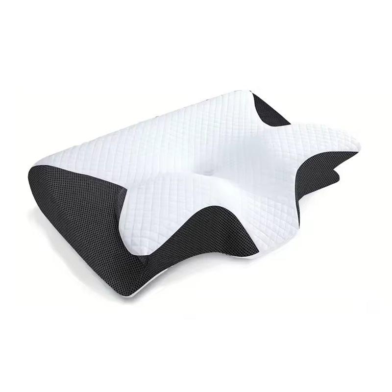 Memory Foam For Neck Pillow Sleep For Neck Pain Relief Stomach Support Butterfly Shape Pillow Contoured Design чёрный