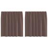VidaXL Voile Curtains with Eyelets 2 Pcs Brown, Net Curtain, Sheer Curtain, Window Voile, Treatment of 4102261