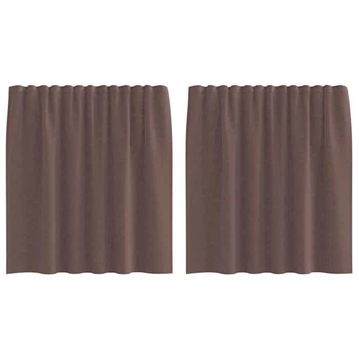 VidaXL Voile Curtains with Eyelets 2 Pcs Brown, Net Curtain, Sheer Curtain, Window Voile, Treatment of 4102261