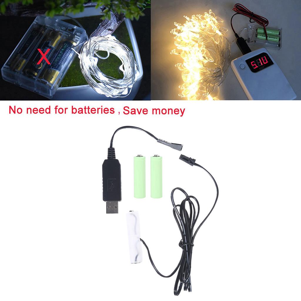 AA-Batteriegerät auf Netz- oder USB-Betrieb umrüsten für Uhr Lampe Kamera Spielzeug Ventilator