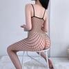 Babydoll Fishing Net Transparent Nightgown Women Erotic Costume Sexy Backless One-piece Pajamas Crotchless Sex Lingerie Tights