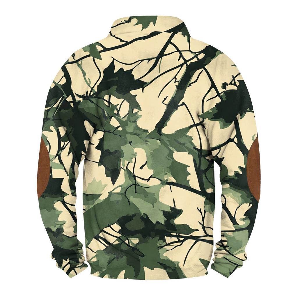 Spring And Men's Standing Collar Sweatshirt Is Outdoor Casual Sweaters Tops