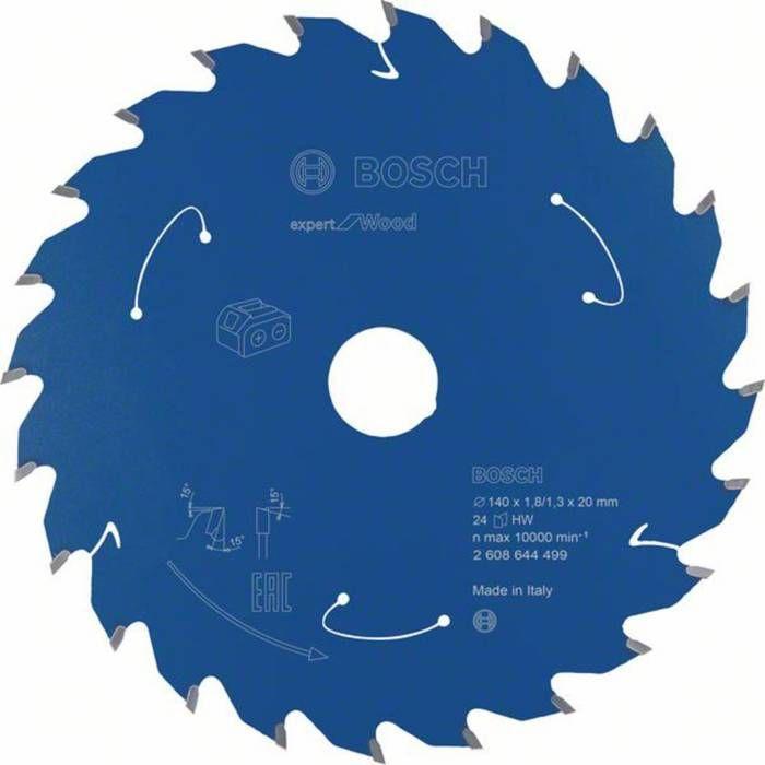 Lame De Scie Circulaire - Bosch - Expert for Wood - 140 Mm - 24 Dents - 1,8/1,3 Mm