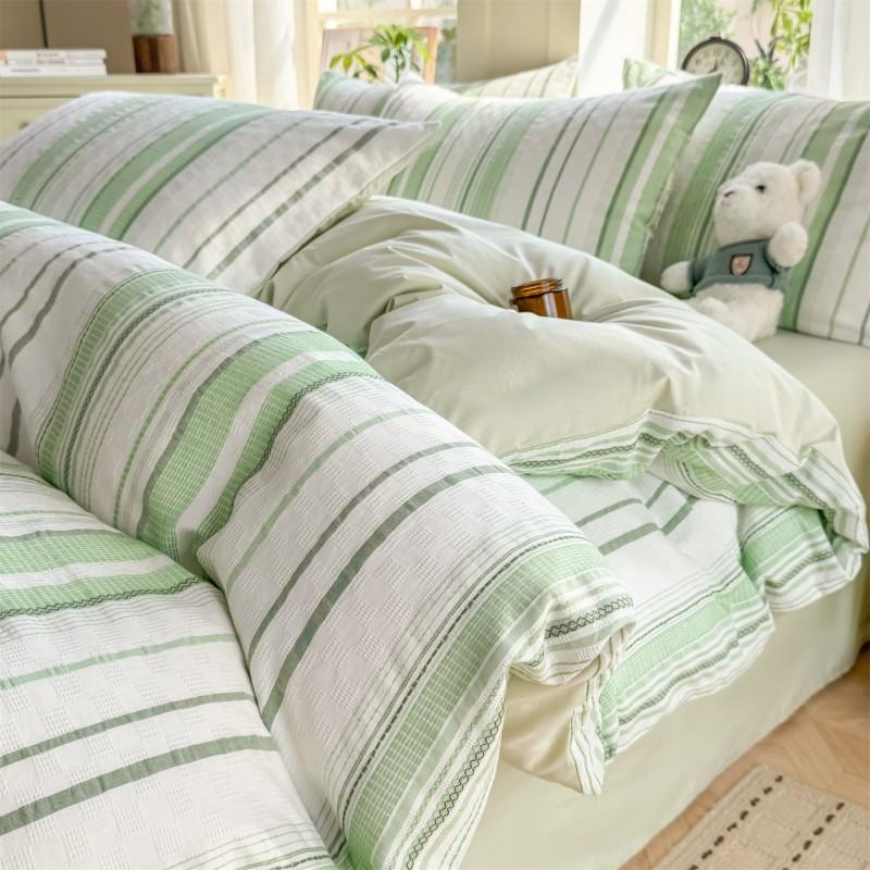 Luxury Lightweight Cotton Bedding Set Dorm Bed Sheets Pillowcases