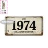 Vintage City Landscape Year Text Metal License Plate Sign Retro 2D Flat Printed Tin Plaque Wall Art Decor for Bar Home