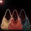 Women's Bag New European and American Fashion Popular Women's Style, Trendy Single Shoulder Fringed Splicing Soft Leather Portable Messenger Bag