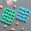 16 Dutých Silikonových Forem Mušle Hlemýžď Hvězdice Oceánská Silikonová Forma DIY Puding Ledová Mřížka Cukroví Čokoláda Dortová Pečicí Forma