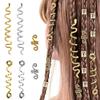 6Pcs Gold Snake Shaped Metal Hair Rings Fashion Retro Braiding Dreadlock Loc Jewelry Hair Accessories Holiday Gifts for Women