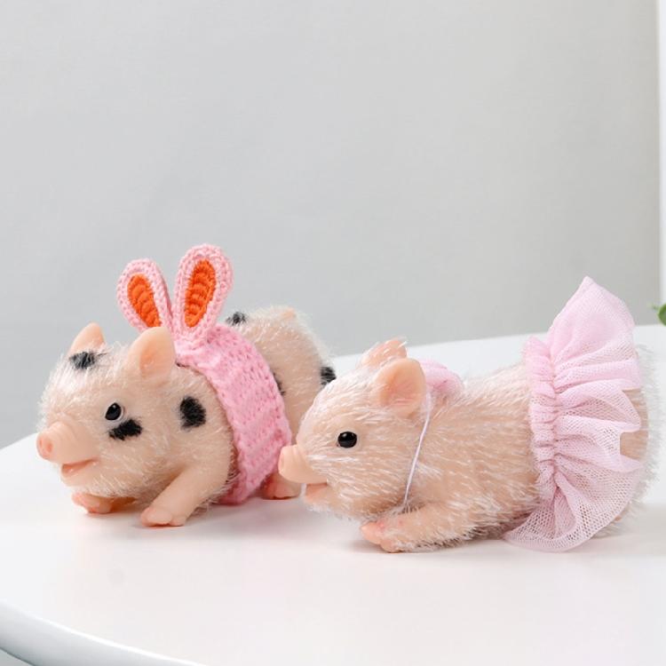 Silikon Schweinchen Spielzeug für Kinder Sammlerpuppen Realistische Schweinchen Figur Büro Ausstellungsstück Schweinchen Spielzeug Schwein Reborns Kind Geschenk