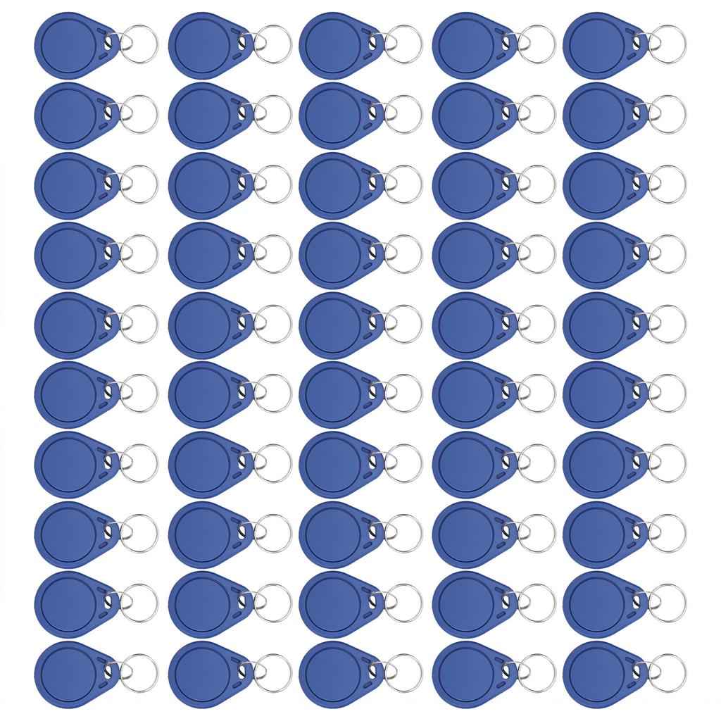 50PCS ICUID Card Token Tag Key Chain 13.56MHZ Copyable for Access Control Time Attendance Parking Lots