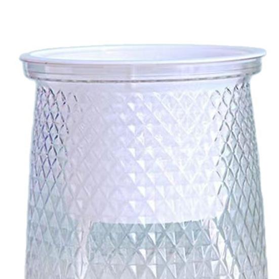 2 Sets Self Watering Flowerpot with Wick Rope Indoor Outdoor Plants Planting Pot with Drainage Hole Clear Reservoir Herbs Flower Planter Pot