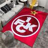 Roter Teppich mit Sternen-Emblem geeignet als rutschfeste Matte für das Wohnzimmer oder Schlafzimmer Sofa