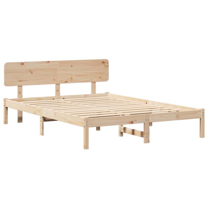 VidaXL Lit avec Headboard 150x200 cm Bois de Pin Massif 872101