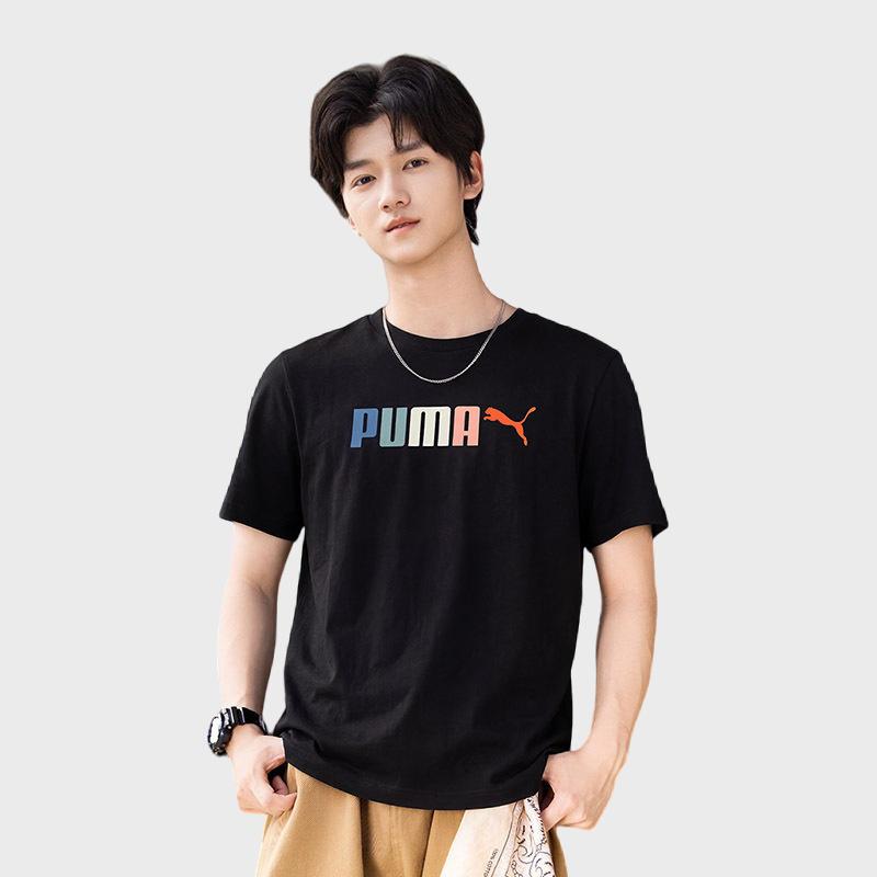Puma Knitted Round Neck Pullover Simple Comfortable Short Sleeve T-Shirt Unisex Tops 692487-01